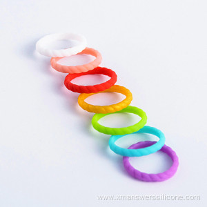 Custom high quality mens silicone wedding ring